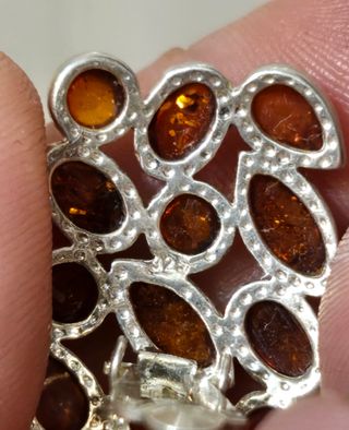 Pendientes 🧡 ambar y plata 925