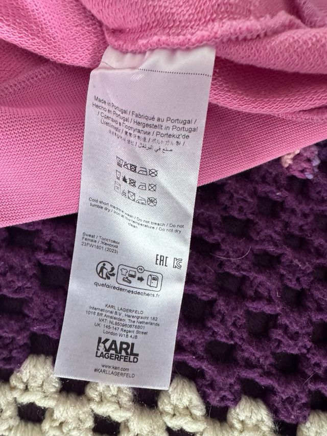 Sudadera rosa karl lagerfeld