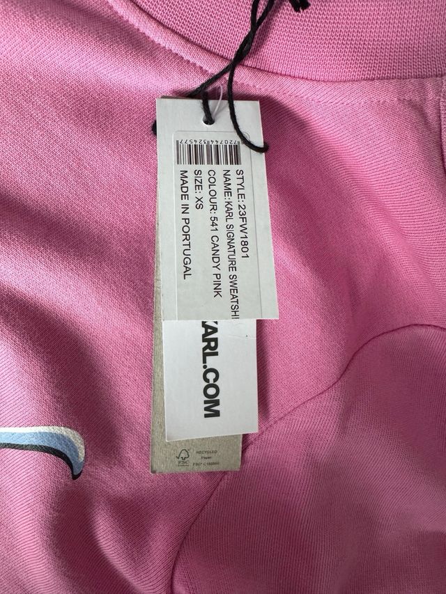 Sudadera rosa karl lagerfeld