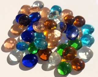 5 confezioni gemme di vetro colorate 1 kg