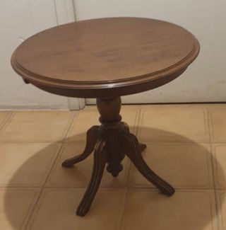 Mesita de esquina redonda de color mar