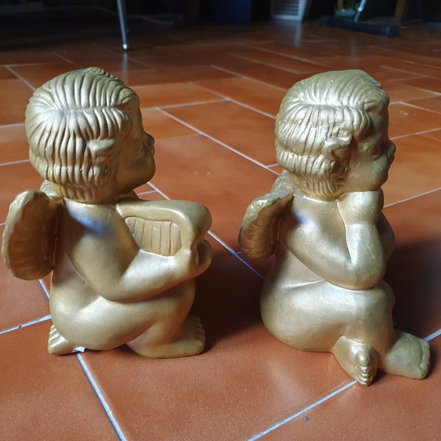 Coppia angioletti dorati