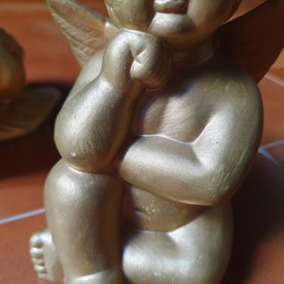 Coppia angioletti dorati