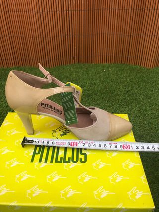 Zapatos Nuevos Tacón Talla 38 Nude Beige Pitillos