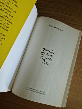 Livro O ano da morte de Ricardo Reis