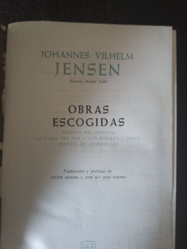 J. V. Jensen. Obras escogidas