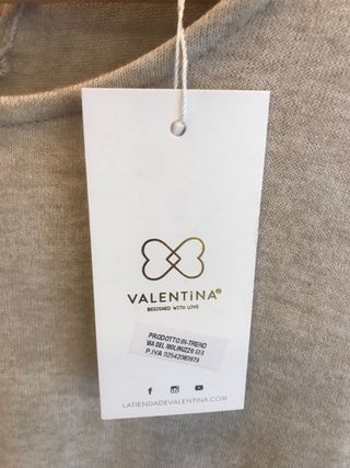 Vestido de punto beige Valentina con bolsillos