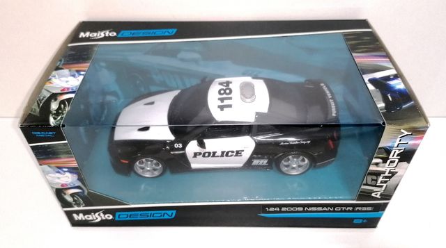 NISSAN GTR POLICE MAISTO ESCALA 1:24