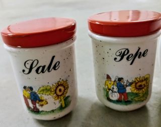 Set biscottiera, lattiera, sale e pepe 