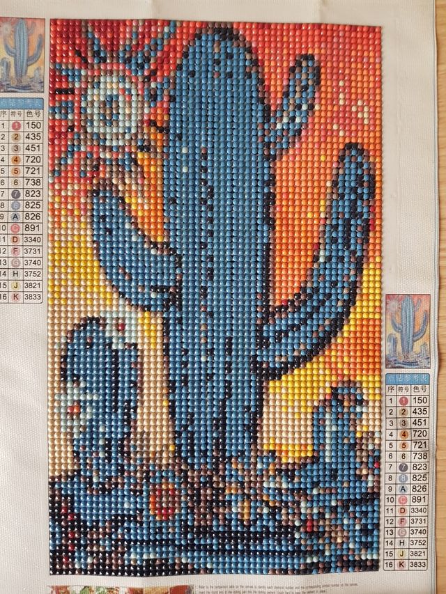 Pack Lámina Cactus. Pintura de diamantes