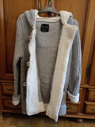 Chaqueta de lana y borreguito Zara