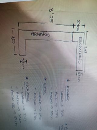 Cama plegable y armario 