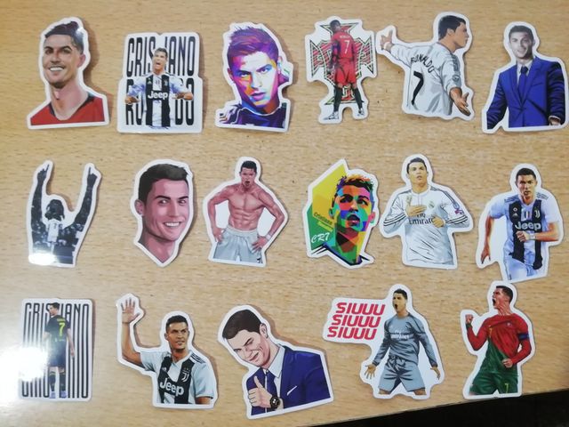 Lote de Cristiano Ronaldo 50 pegatinas nuevas