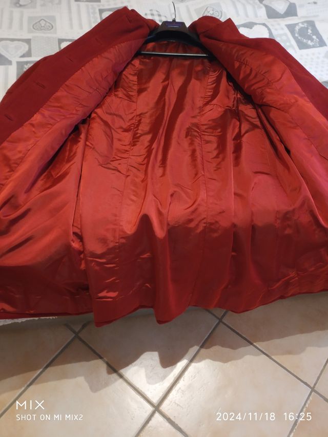 Cappotto donna porpora