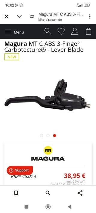 Coppia leve freno MTB e bici corsa trekk