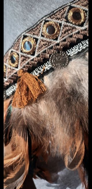 Sudadera con plumas en las mangas