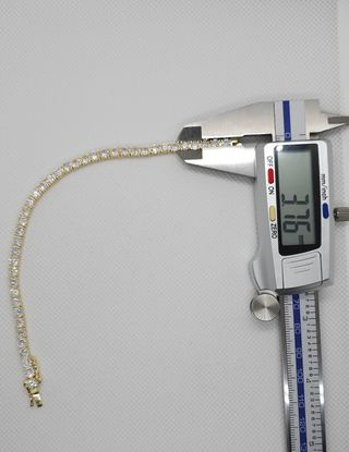 Pulsera Riviere Plata 925 Piedras Blancas