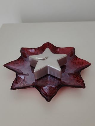 Piatto di natale a forma di stella 