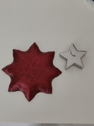 Piatto di natale a forma di stella 