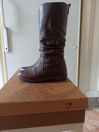 Botas altas piel mujer 37