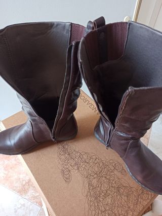 Botas altas piel mujer 37