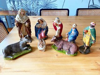 figuras de belén, nacimiento + reyes magos