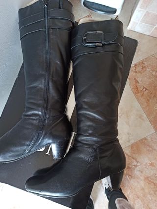 Botas altas piel mujer 38