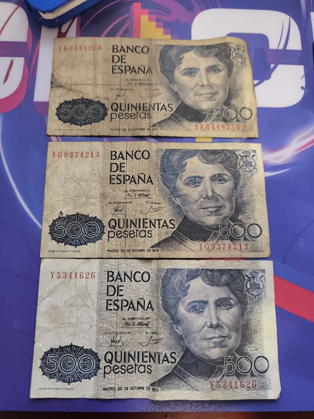 Billetes de 500 pesetas 1979 (3u)
