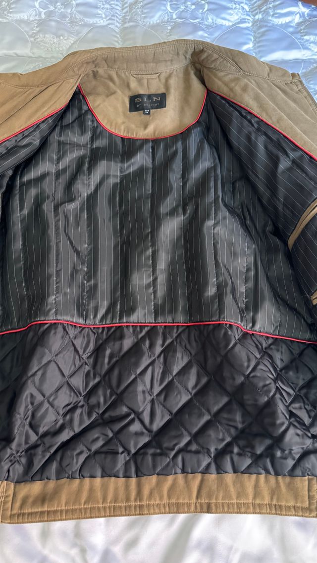 Cazadora marrón claro hombre