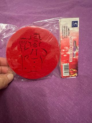 Sotto bicchieri pupazzo di neve