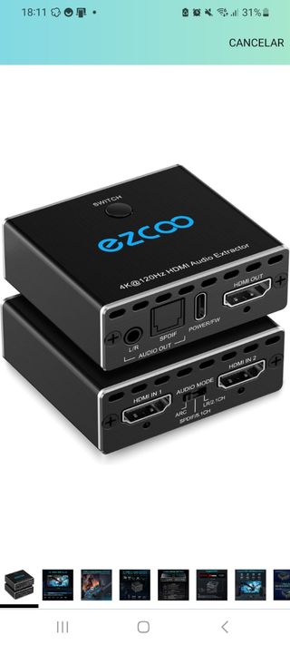 Extractor audio HDMI 2.1 4k/120