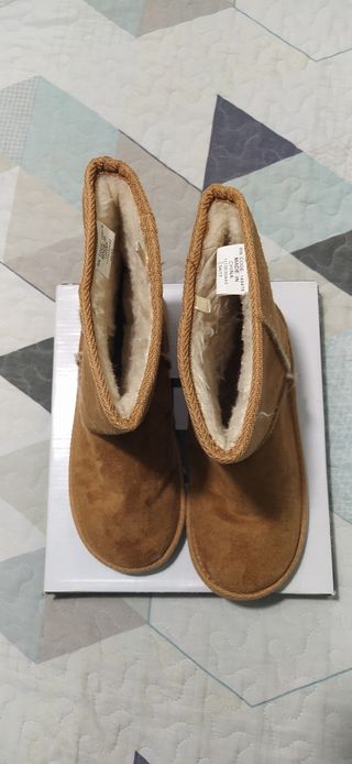 botas estilo ugg marrones talla 36