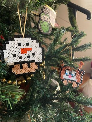 Adornos Hama Navidad Super Mario