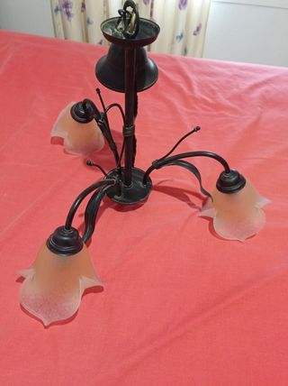 Lampara de forja de techo 