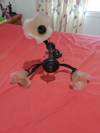 Lampara de forja de techo 