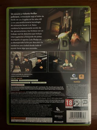 LA NOIRE XBOX 360 