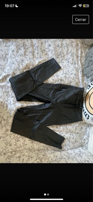 Pantalones cuero mujer