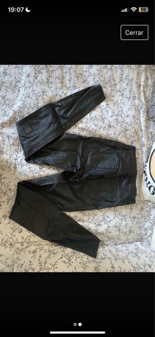 Pantalones cuero mujer