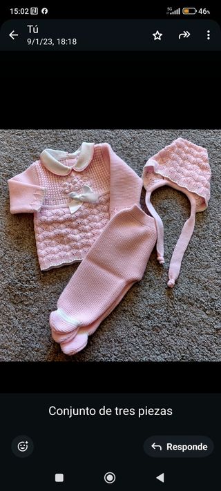 CONJUNTO BEBE POLAINA 3 MESES
