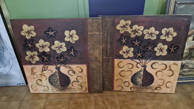 Pareja Lienzos motivos Florales