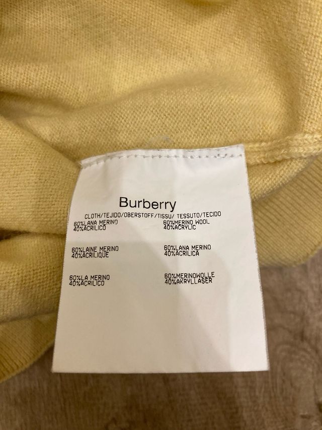 Jersey Burberry amarillo