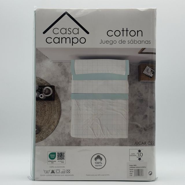Sábanas 100% algodón 90 - 3 piezas