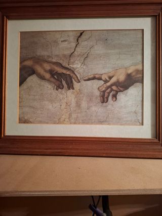 Cuadro con marco de madera