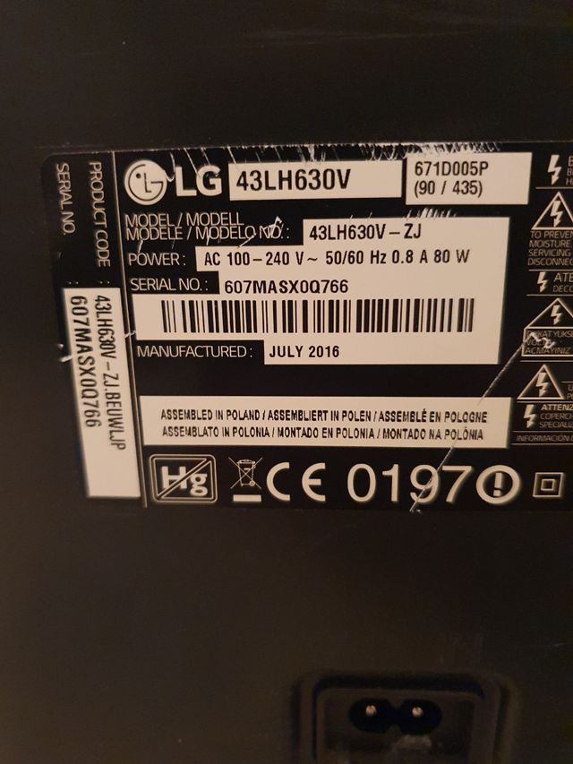 Soporte Base Televisión LG