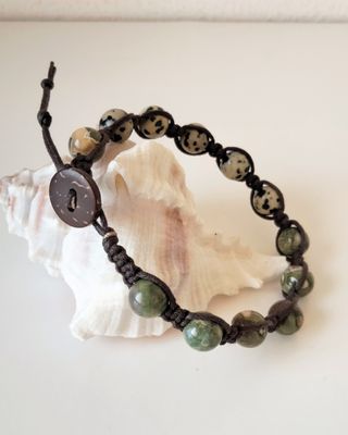 Bracciale diaspro e cocco