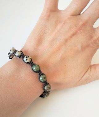 Bracciale diaspro e cocco