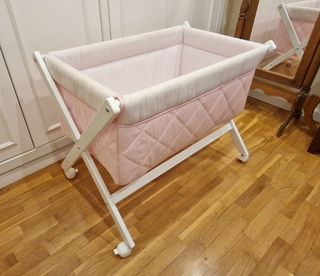 Mini cuna Cambrass, Essentia rosa/blanco