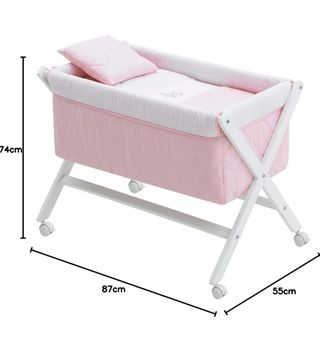 Mini cuna Cambrass, Essentia rosa/blanco