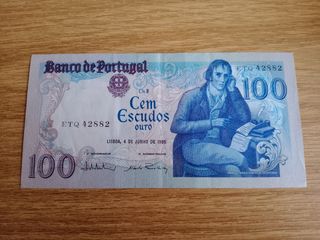 Billete Portugal 1985- 100 Escudos