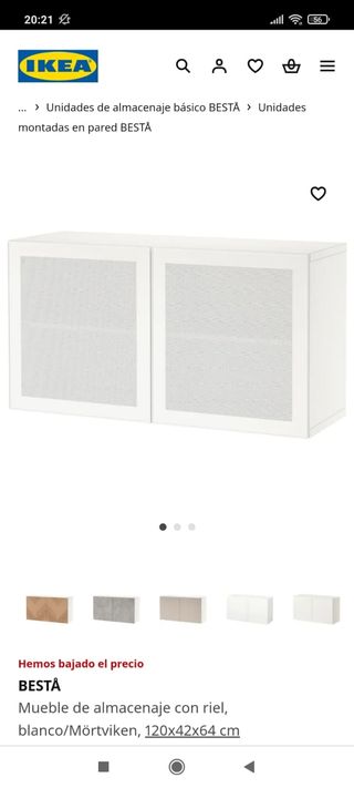 Mueble vitrina ikea blanco cristal